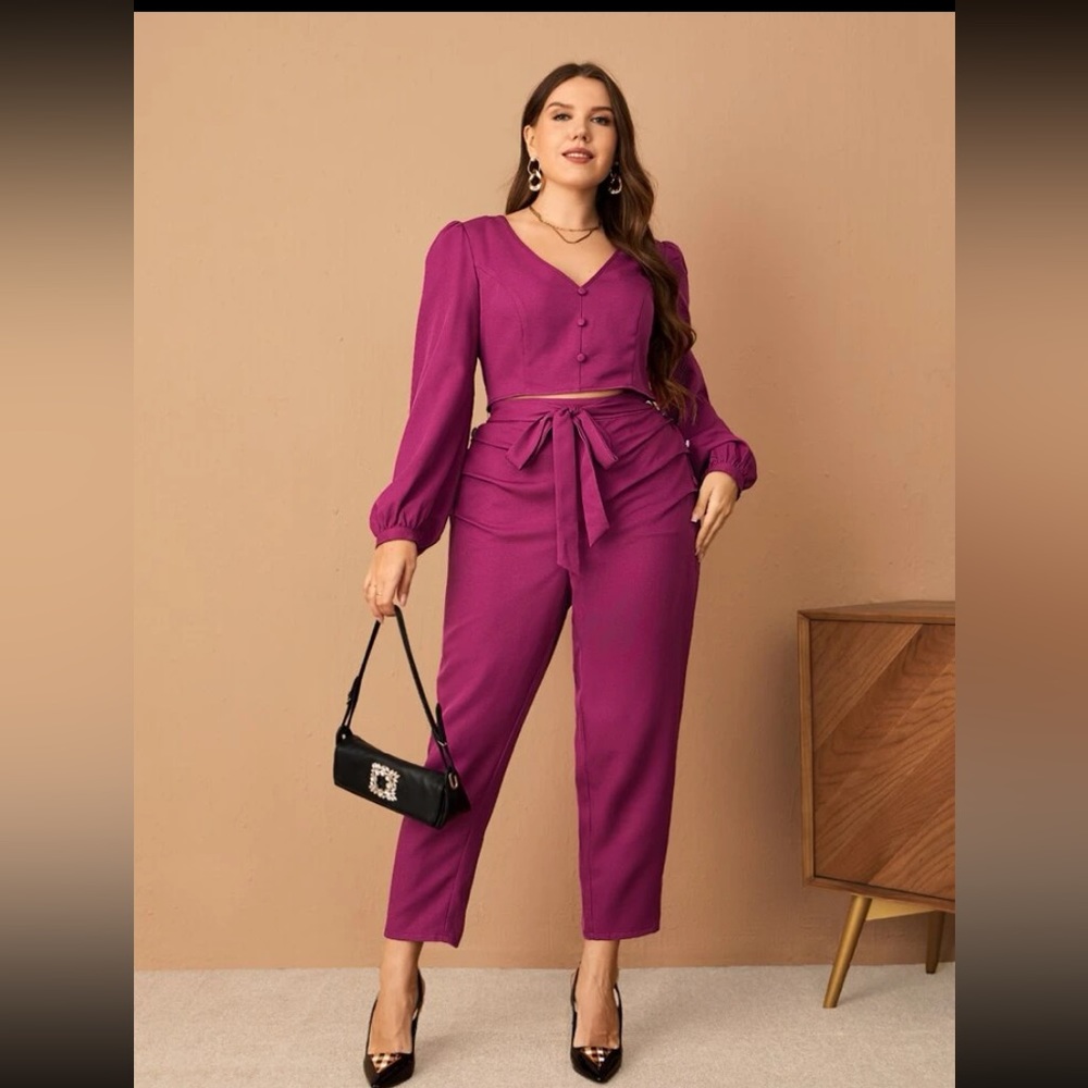 Crop Top and Tie Front Pants